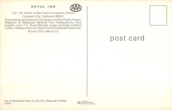 Crescent City California Royal Inn Multiview Vintage Postcard K103967 - Image 2