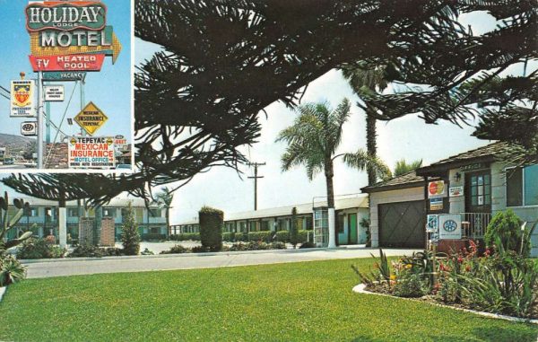 San Ysidro California Holiday Lodge Motel Multiview Vintage Postcard K103968