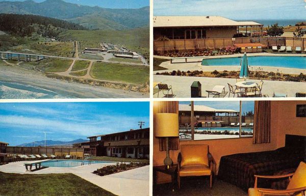 San Simeon California Lodge Multiview Vintage Postcard K103991