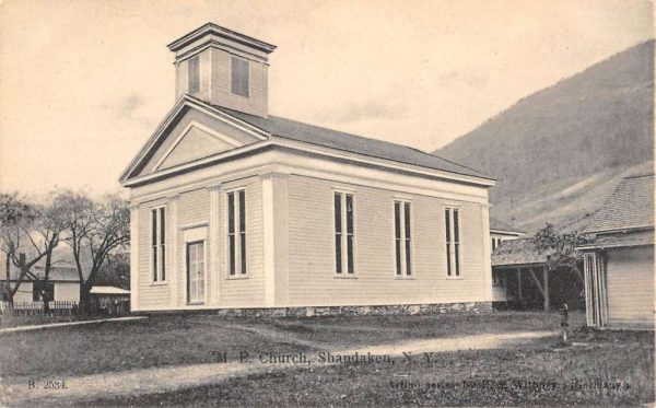 Shandaken New York ME Church Street View Antique Postcard K104060