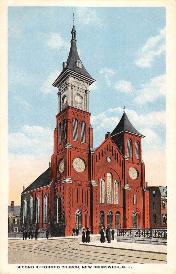 New Brunswick New Jersey Second Reformed Church Antique Postcard K104329