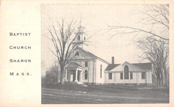 Sharon Massachusetts Baptist Church Exterior Antique Postcard J79753