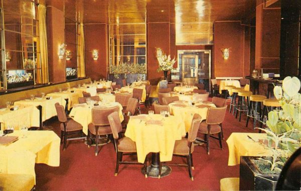 New York City Hotel Barclay Gold Room Interior Vintage Postcard K104349