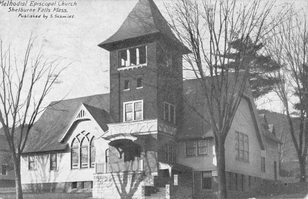 Shelburne Falls Massachusetts ME Church Antique Postcard K104385