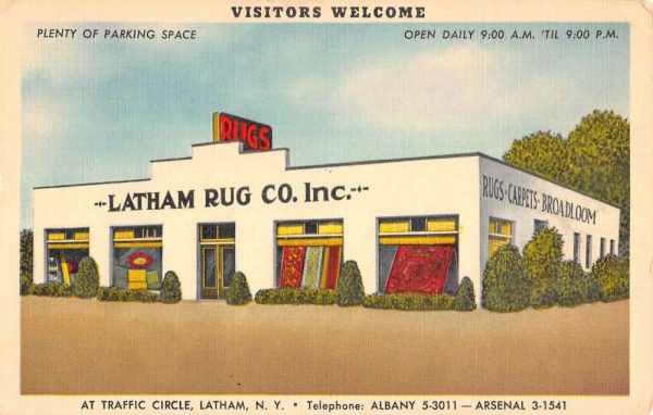 Latham New York Rug Co Street View Antique Postcard K104428