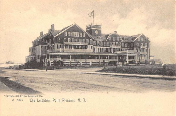 Point Pleasant New Jersey Leighton Street View Antique Postcard K104485