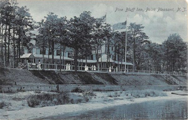 Point Pleasant New Jersey Pine Bluff Inn Waterfront Antique Postcard K104509