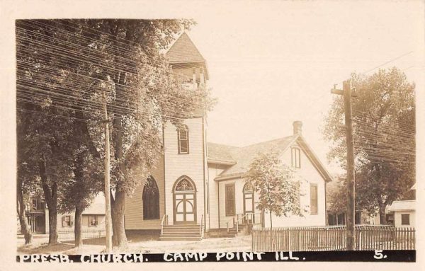 Camp Point Illinois Presbyterian Church Real Photo Antique Postcard J79854