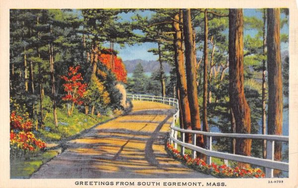 South Egremont Massachusetts Scenic Curve Greeting Antique Postcard K104605