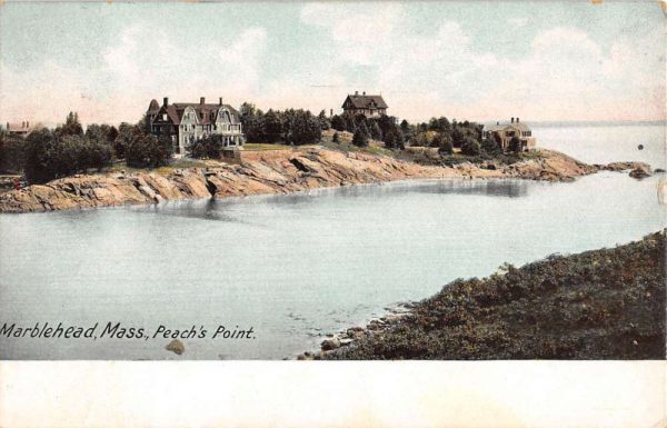 Marblehead Massachusetts Peachs Point Waterfront Antique Postcard K104620