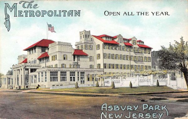 Asbury Park New Jersey Metropolitan Street View Antique Postcard K104654