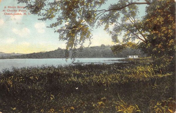 Chaut Lake New York Cheney Point Shore Scene Antique Postcard K104686