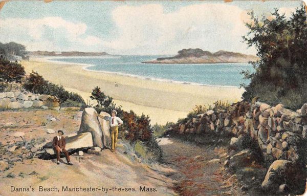 Manchester By The Sea Massachusetts Dannas Beach Antique Postcard K104756