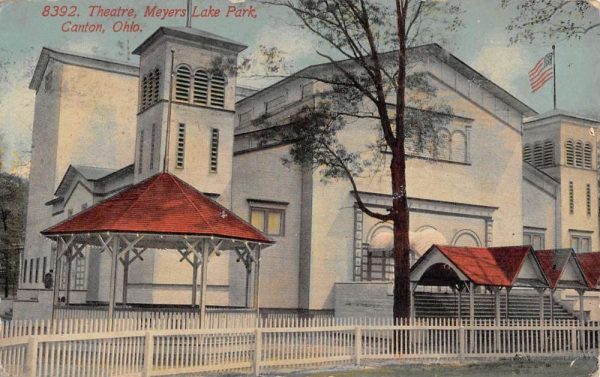 Canton Ohio Myers Lake Park Theatre Antique Postcard K104770