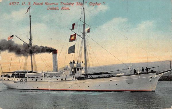 Duluth Minnesota Naval Reserve Training Ship Gopher Antique Postcard K104816