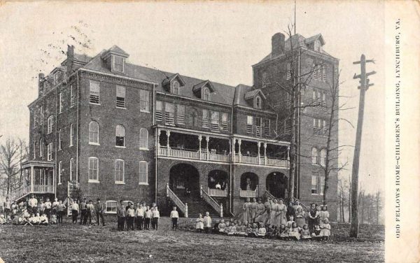 Lynchburg Virginia Odd Fellows Home Childrens Bldg Antique Postcard K104869