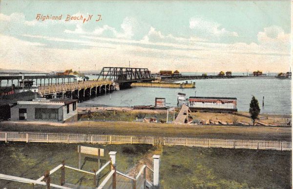 Highland Beach New Jersey Birdseye View Of City Antique Postcard K104939