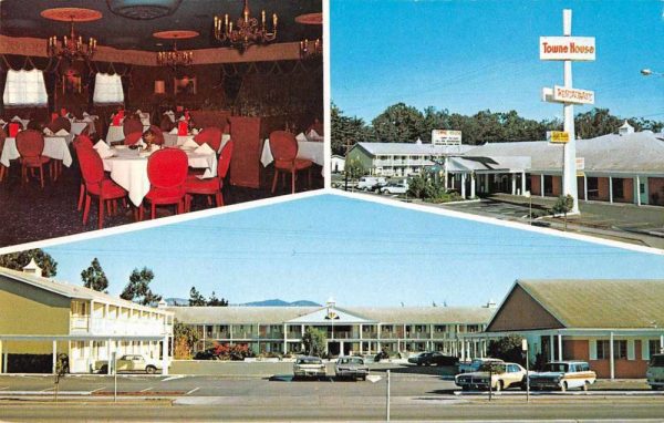 Salinas California Towne House Motel and Restaurant Antique Postcard J79971