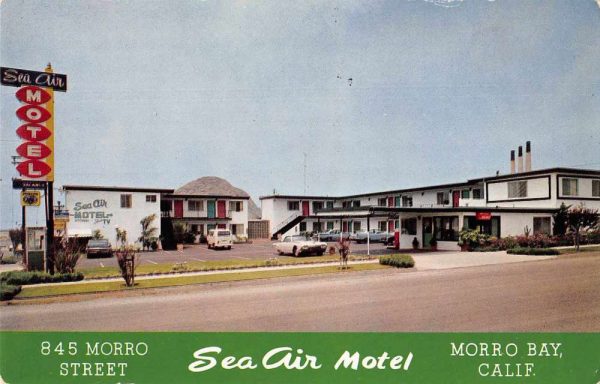 Morro Bay California Sea Air Motel Exterior View Vintage Postcard J79974