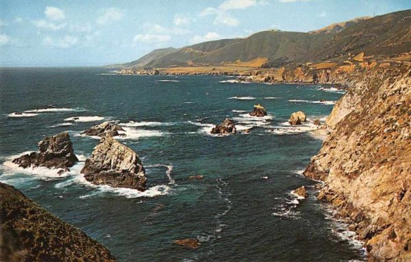 Rocky Point California From Cabrillo Highway Scenic View Vintage Postcard J79978