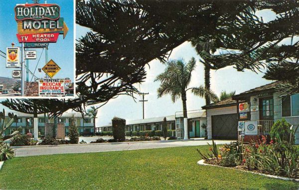 San Ysidro California Holiday Lodge Motel Antique Postcard J79979