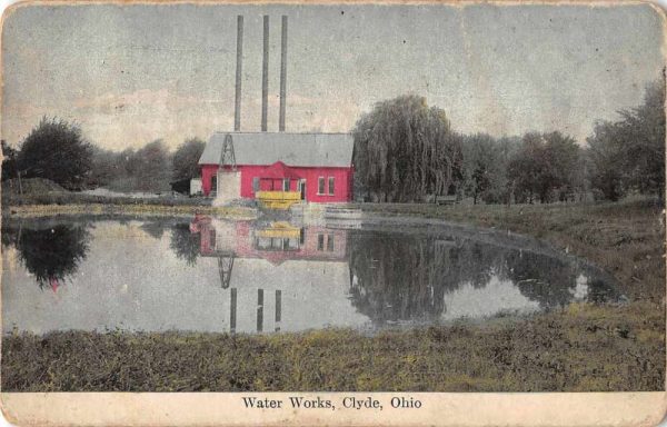 Clyde Ohio Water Works Scenic View Vintage Postcard J80198