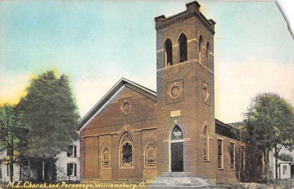 Williamsburg Ohio ME Church and Parsonage Vintage Postcard J80217