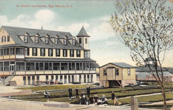 Egg Harbor New Jersey Dr Smiths Sanitarium Street View Antique Postcard K105072