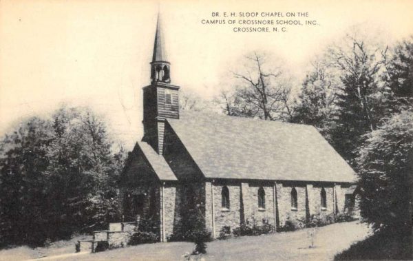 Crossnore North Carolina Sloop Chapel On School Campus Antique Postcard K105073