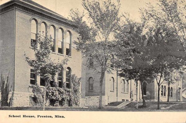 Preston Minnesota School House Antique Postcard J80480