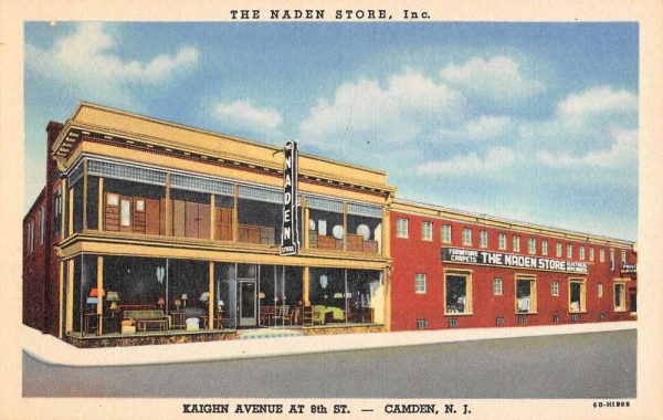 Camden New Jersey Naden Store Street View Antique Postcard K105593