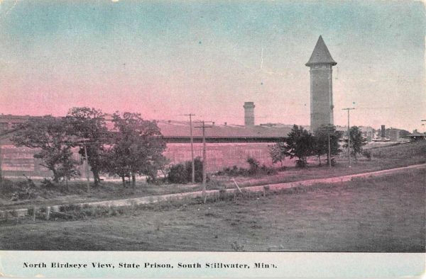 Stillwater Minnesota State Prison Birdseye View Antique Postcard K105701