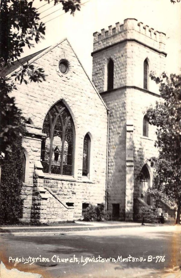 Lewistown Montana Presbyterian Church Real Photo Antique Postcard K105718