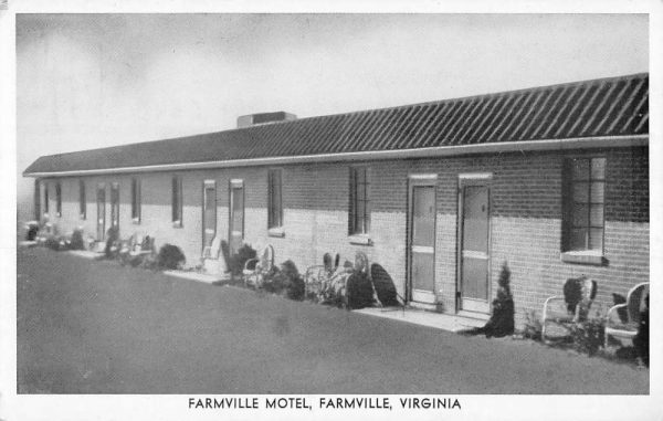 Farmville Virginia Motel Street View Antique Postcard K105803