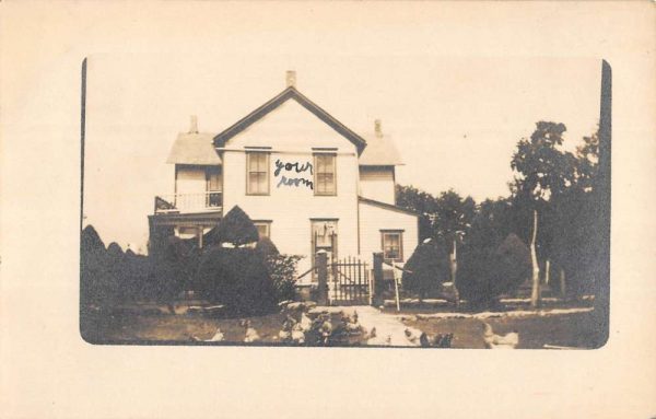 Woodbridge Kansas Historic Home Real Photo Antique Postcard K106043