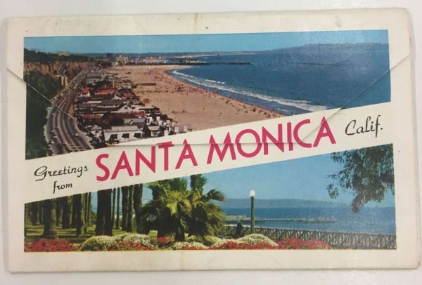 Santa Monica California Beach Scene Souvenir Folder Antique Postcard K106238 - Image 2