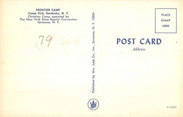 Sandusky New York Camp Vick Frontier Camp Vintage Postcard K106285 - Image 2