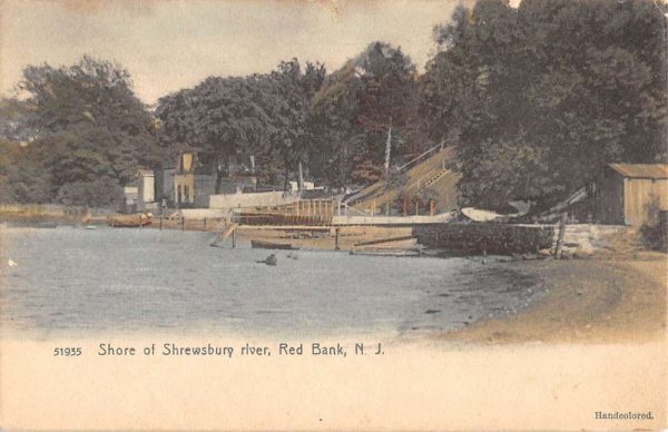 Red Bank New Jersey Shrewsbury River Shore Antique Postcard K106326