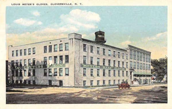 Gloversville New York Louis Meyers Gloves Street View Antique Postcard K106507