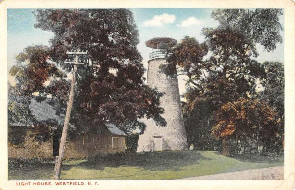 Westfield New York Light House Street View Antique Postcard K106518