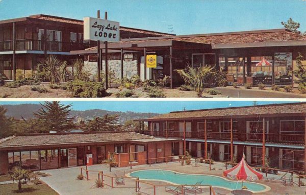 Monterey California Lazy Lake Lodge Multiview Vintage Postcard K106598