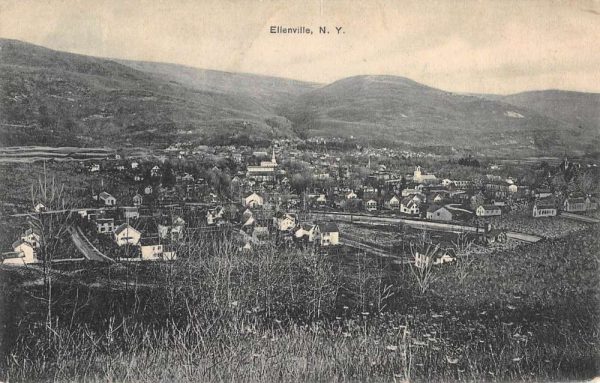 Ellenville New York Scenic Birdseye View Antique Postcard K106652