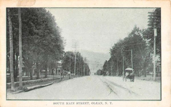 Olean New York South Main Street Scene Antique Postcard K106663