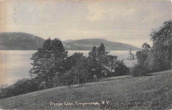 Cooperstown New York Otsego Lake Scenic View Antique Postcard K106725