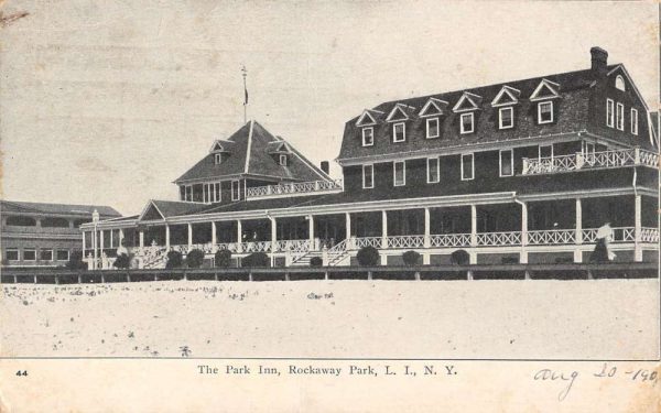 Rockaway Park New York Park Inn Street View Antique Postcard K106729