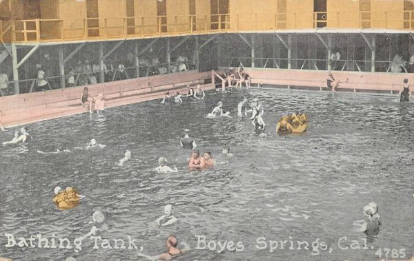 Boyes Springs California Bathing Tank Indoor Pool Antique Postcard K106797