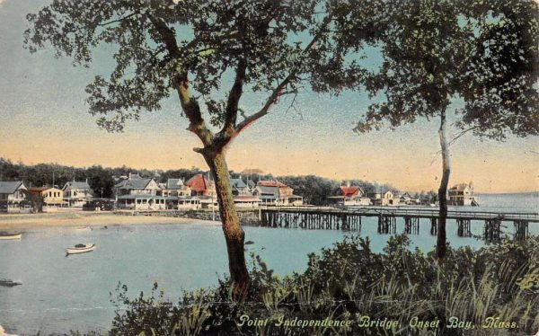 Onset Bay Massachusetts Point Independence Bridge Antique Postcard K106850