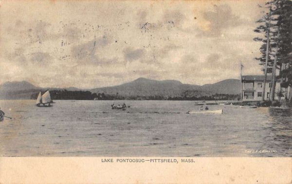 Pittsfield Massachusetts Lake Pontoosuc Waterfront Antique Postcard K106864