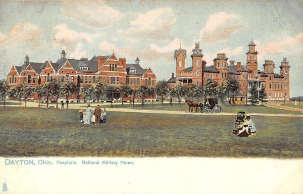 Dayton Ohio Hospitals Military Home Antique Postcard K106948