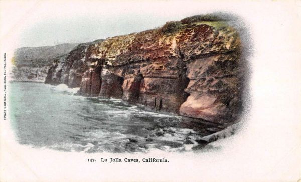 La Jolla California Caves Waterfront Private Mail Antique Postcard K106955